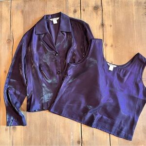 Nygard Collection 2 Pc Purple Jacket and Tank Set